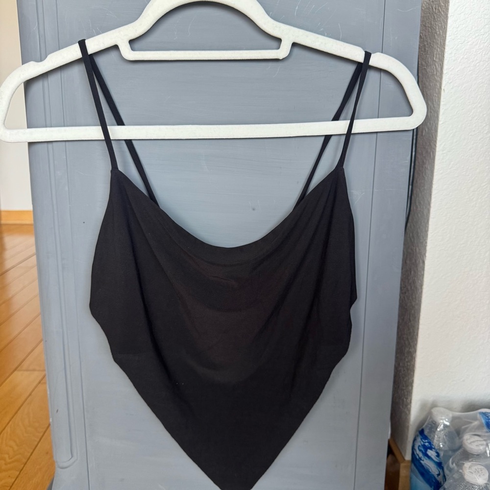 Henrigirl Black Cowl Neck Bandeau Like Top